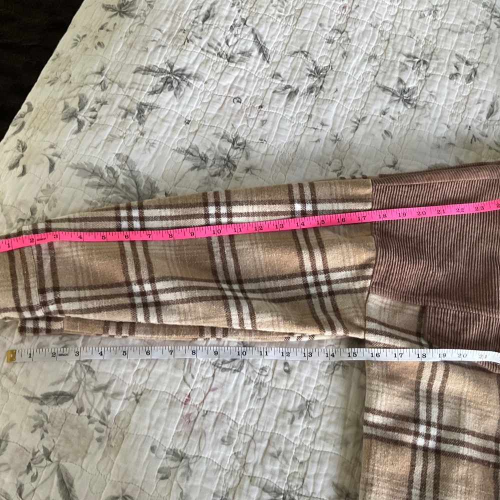 Altar’d State Redford Brown Plaid Shacket Oversized Baggy Flannel - Picture 6 of 8